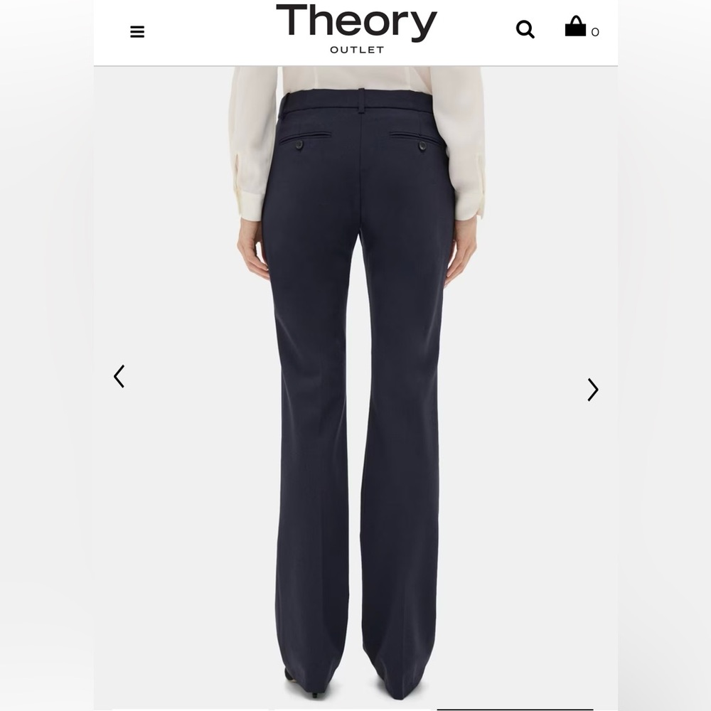 Theory Tailored Pant In Sevona - Navy